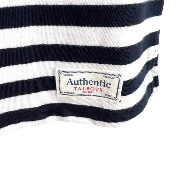 NEW NWT Talbots Sz Medium Nautical Stripe Blouse Shirt Top Mature 3/4 Sleeve - Picture 5 of 7